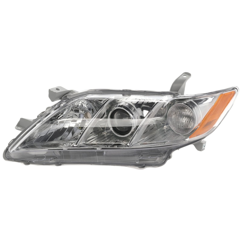 Headlight for 2007-2009 Toyota Camry Left (Driver), Lens and Housing, Halogen, Base/CE/LE/XLE Models, USA Built Vehicle, Replacement