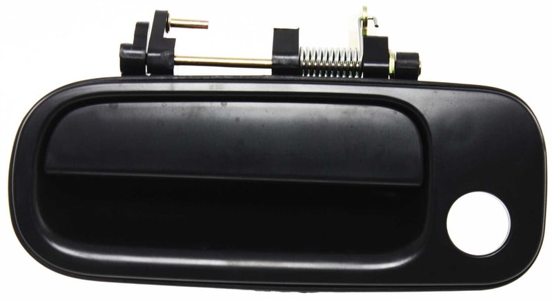 Front Exterior Door Handle for Toyota Camry 1992-1996, Left (Driver), Smooth Black with Keyhole, Replacement