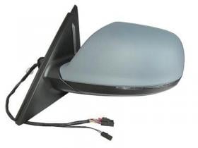 Left Driver Side Outside Rear View Mirror for 2009-2013 Audi Q5-Door Mirror, Compatible with Base, Premium, Luxury, Elite, Prestige, Trendy Models, 2.0L L4, 3.0L V6, 3.2L V6 Passenger Utility, Without Puddle Lights, Auto Dimming, Anti-Glare, with Lane Departure Warning, Paint to Match, Assembly,  8R1857409F01C-PFM, Replacement