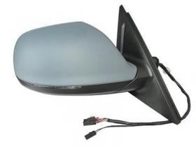 Right (Passenger) Outside Rear View Mirror for 2009 - 2013 Audi Q5, Base 3.2L V6 - Passenger Utility & Premium, Luxury, Elite, Prestige Models, w/o Puddle Lights, Auto Dimming, Anti-Glare, LDW; PTM, Assembly;  8R1857410F01C-PFM, Replacement