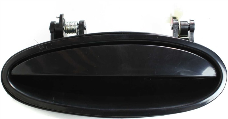 Smooth Black Rear Exterior Door Handle for Pontiac Grand Prix 1997-2008, Left (Driver), Replacement