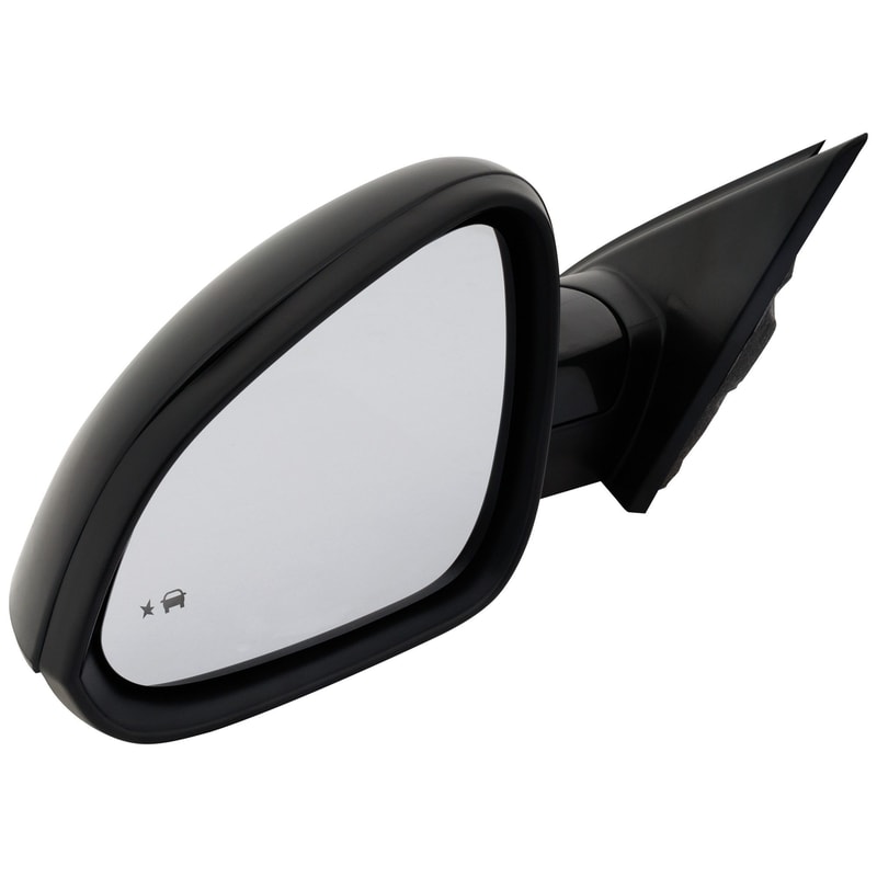 Power Mirror for Buick Regal 2014-2017, Left (Driver), Manual Folding, Heated, Paintable, with In-housing Signal Light, Memory, Blind Spot Detection in Glass, without Puddle Light, Auto-Dimming, Replacement