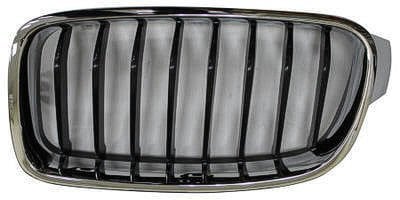 2012 - 2016 BMW 328i Grille - (Brand: LKQ) - Left (Driver) Side - (Sport 2.0L, 3.0L Sedan + Sport 2.0L Sedan + M Sport 2.0L Sedan) Replacement