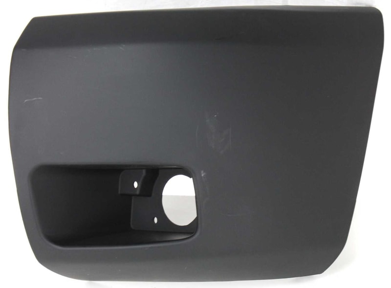 Front Bumper End for Chevrolet Silverado 1500, 2007-2013, Primed (Ready to Paint), Left (Driver), Face Bar Cap with Fog Light Hole, Excludes 2007 Classic, Replacement (CAPA Certified)