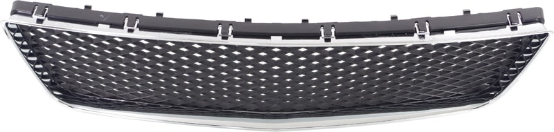 Front Bumper Grille for Chevrolet Impala 2006-2013, Impala Limited 2014-2016, Chrome Shell/Black Insert, for LTZ/Police/SS Models, Replacement