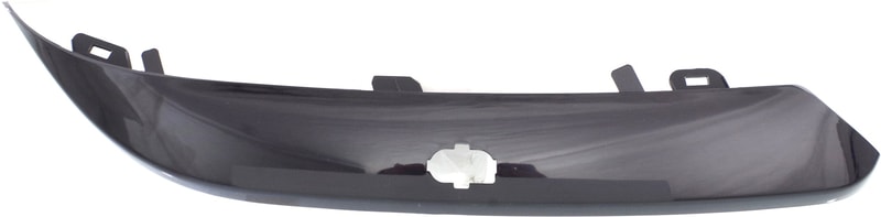 Front Bumper Molding Strip for Chrysler 300 2005-2010, Right (Passenger) Side, Black Crystal, Plastic, with Headlight Washer Hole, 6.1L Engine, Replacement