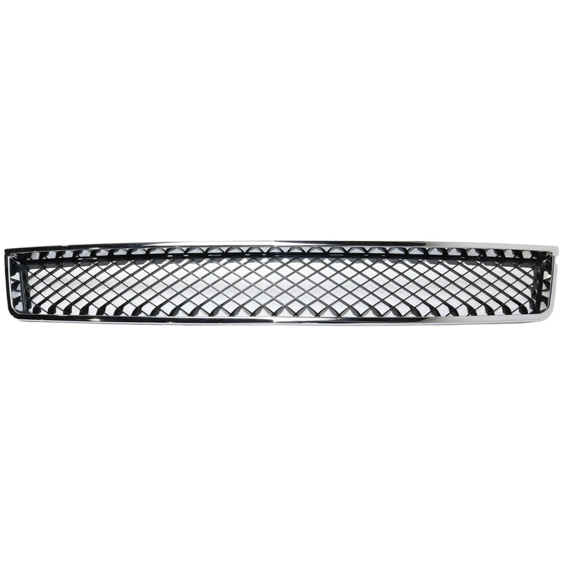 Front Bumper Grille for Chevrolet TAHOE (2007-2014)/ AVALANCHE (2007-2013), Lower Position, Made from Plastic, Chrome Shell with Black Insert, Replacement