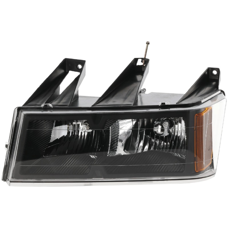 Headlight Assembly for Chevrolet Colorado 2004-2012, Black Interior, Left (Driver), Halogen, without Xtreme Package, Replacement