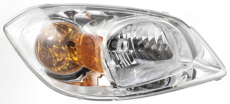 Headlight Assembly for Chevrolet Cobalt 2005-2008/Pontiac G5 2007-2009, Right (Passenger) Side, Halogen, Clear Lens, without Bracket, Replacement