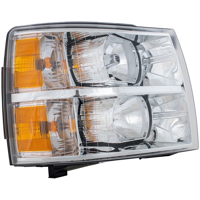 Headlight Assembly for Chevrolet Silverado 2007-2014 Right (Passenger) Halogen, Excludes 2007 Classic, Replacement