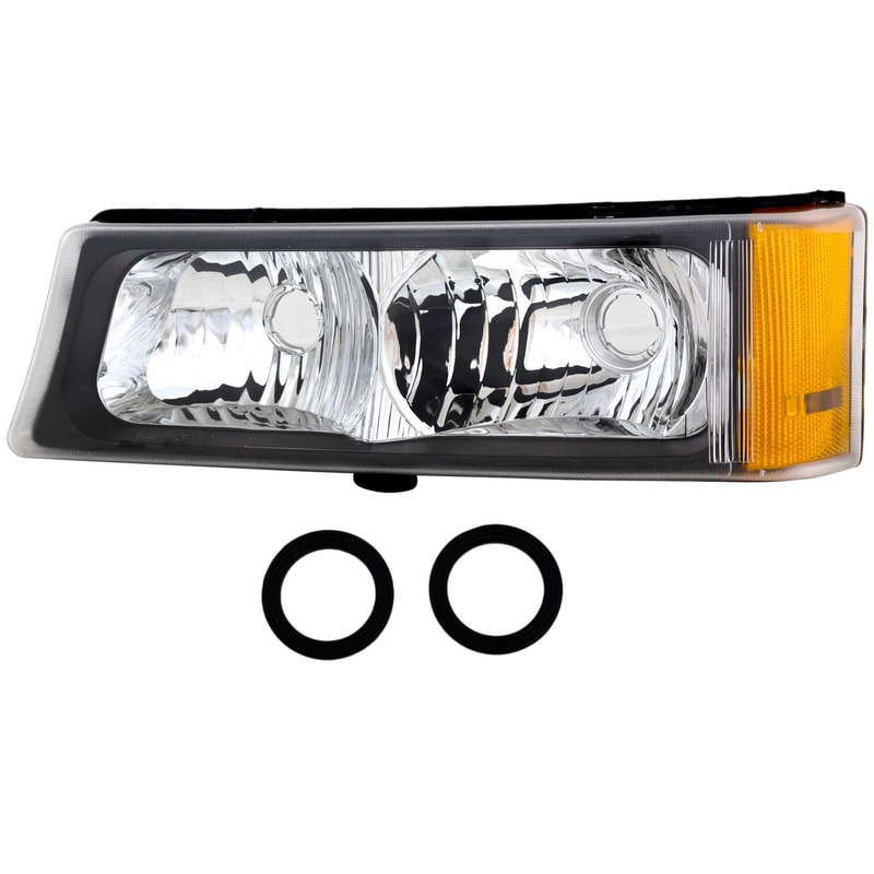 Signal Light for Chevrolet Avalanche 2003-2006/Silverado 2003-2006, Left (Driver), Lens and Housing, Includes 2007 Classic, Replacement