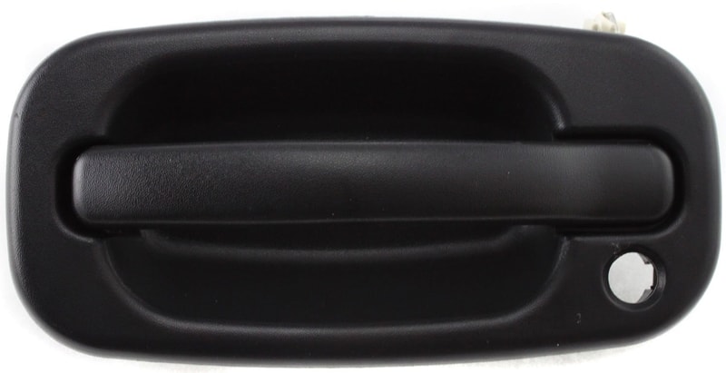 Front Exterior Door Handle for Chevrolet Silverado/GMC Sierra 1999-2006, Left (Driver), Textured Black, with Keyhole, Includes 2007 Classic, Replacement