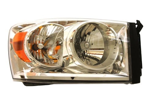 Headlight Assembly for Dodge Full Size Pickup 2007 - 2009, Right (Passenger), Halogen, Fits All Cab Types, CAPA-Certified, Replacement