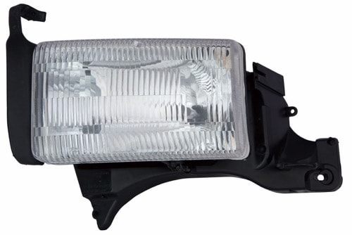 Left (Driver) Headlight Lens/Housing Assembly for 1994 - 2001 Dodge Ram 3500, Front Replacement Housing/Lens/Cover,  55054781AH, Replacement