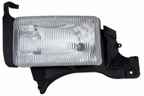 Left (Driver) Headlight Lens/Housing for 1994 - 2001 Dodge Ram 2500 Front Headlight Assembly Replacement Housing,  55054781AH, Replacement