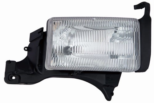 Right (Passenger) Headlight Lens/Housing for 1994 - 2001 Dodge Ram 1500, Front Assembly Replacement Housing/Lens/Cover, Fits Laramie, ST, WS Models,  55054780AH, Replacement