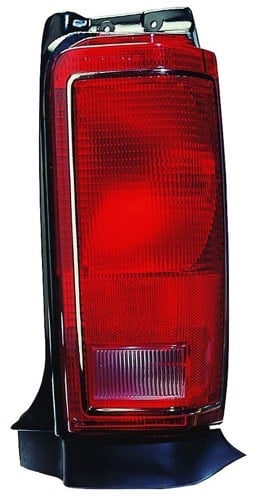 Right (Passenger) Rear Tail Light Assembly for 1984 - 1986 Dodge Caravan, Base Model, LE, SE with Bright Trim, Replacement,  4174896