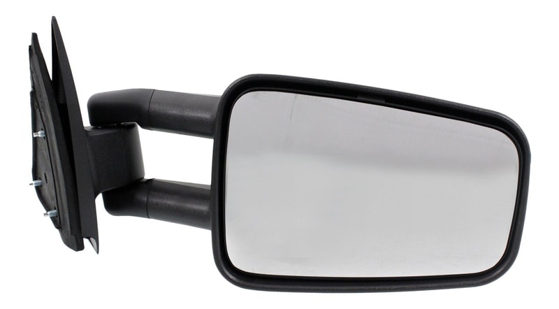 Towing Mirror for Chevrolet Silverado/GMC Sierra 1999-2006, Right (Passenger), Manual Adjust & Fold, Non-Heated, Textured, Suitable for 2007 Classic, Camper, Without Wide Angle Glass, Replacement