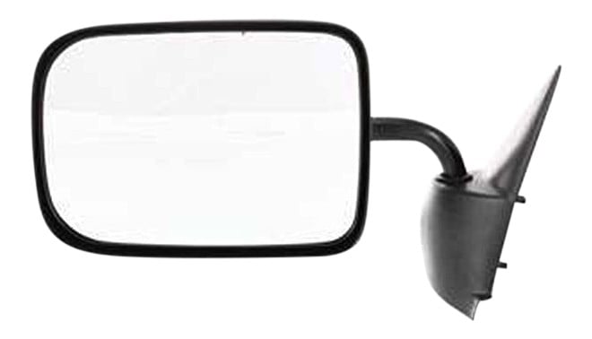 Manual Adjust Mirror for Dodge Ram Full Size Pickup 1994-1997, Left (Driver), Non-Towing, Manual Folding, Non-Heated, Textured, Replacement