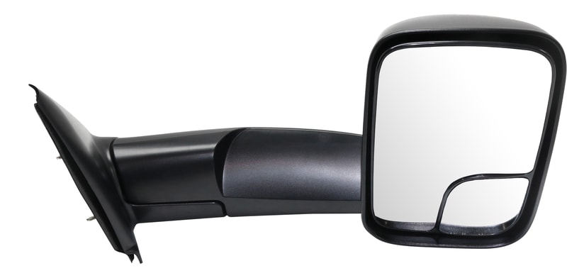 Towing Mirror Right (Passenger) for Dodge RAM 1500 Pickup 2002-2009, RAM 2500/3500 Pickup 2003-2009, Manual Adjust, Manual Folding, Non-Heated, Textured, Replacement