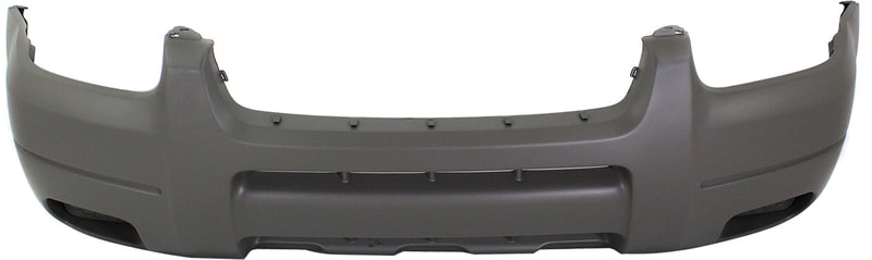 Front Bumper Cover for Ford Escape 2001-2004, Textured Titanium, without Fog Light Holes, Compatible with XLS/XLT Models (without Fender Flares), Replacement