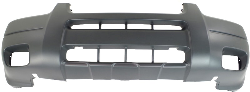 Front Bumper Cover for 2001-2004 Ford Escape, Textured Platinum, with Fog Light Holes, Fits XLS/XLT Model with Fender Flares, Replacement