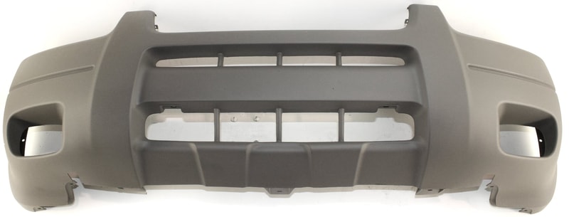 Front Bumper Cover for Ford Escape 2001-2004, Textured Titanium, with Fog Light Holes, XLS/XLT Model with Fender Flares, Replacement