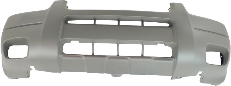 Front Bumper Cover for 2001-2004 Ford Escape, Textured Titanium, with Fog Light Holes, XLS/XLT Model without Fender Flares, Replacement