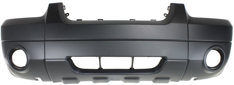 Front Bumper Cover for 2005-2007 Ford Escape, Primed (Ready to Paint), XLT/Limited/Hybrid Models with Fender Flares, Features Fog Light Holes, Replacement