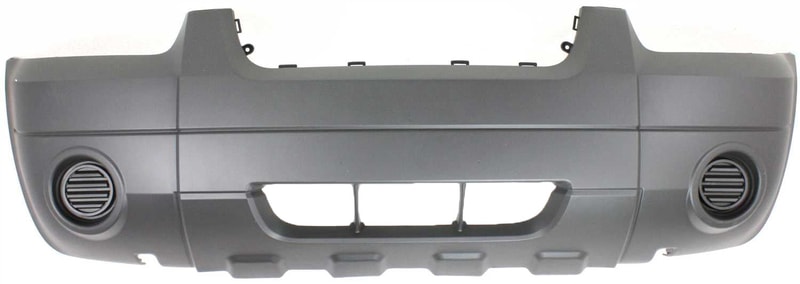 Front Bumper Cover for Ford Escape 2005-2007, Textured, without Fog Light Holes, XLS Model without Fender Flares, Replacement