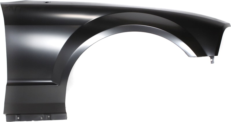 Front Fender for Ford Mustang 2005-2009, Right (Passenger), Primed (Ready to Paint), without Wheel Opening Molding Holes, with Antenna Hole, Replacement (CAPA Certified)
