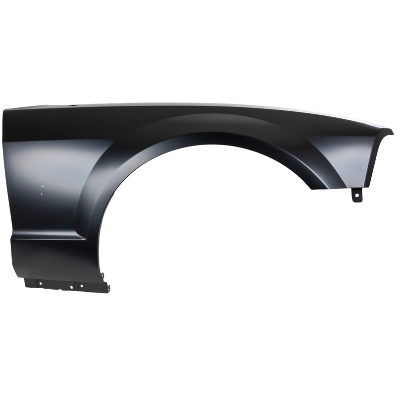 Front Fender for Ford Mustang 2005-2009 GT Model, Right (Passenger), Primed (Ready to Paint), with Wheel Opening Molding Holes, with Antenna Hole, Replacement