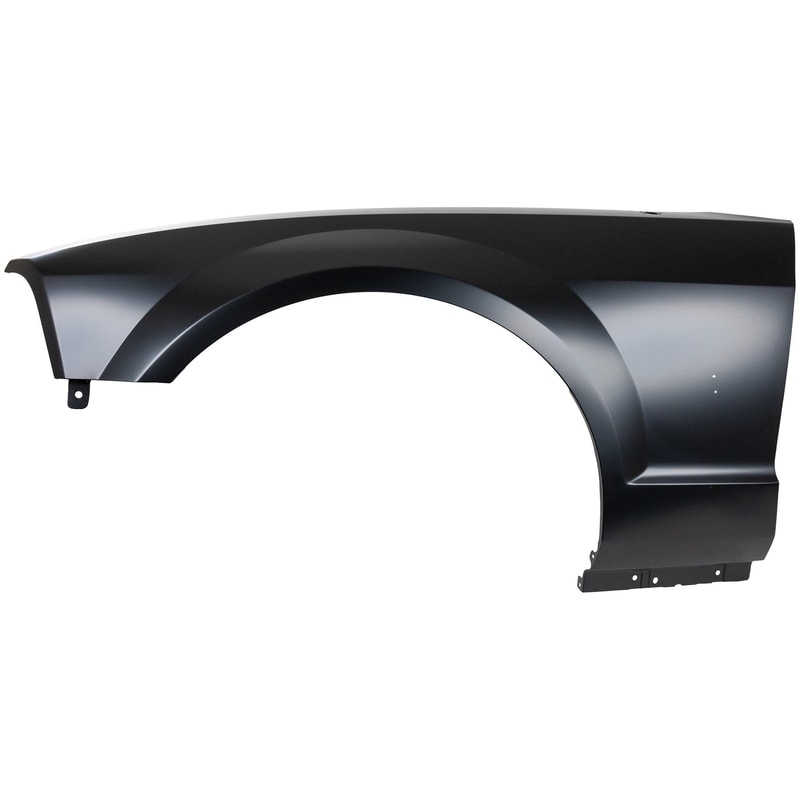 Front Fender for Ford Mustang GT Model 2005-2009, Left (Driver), Primed (Ready to Paint), with Wheel Opening Molding Holes, Replacement
