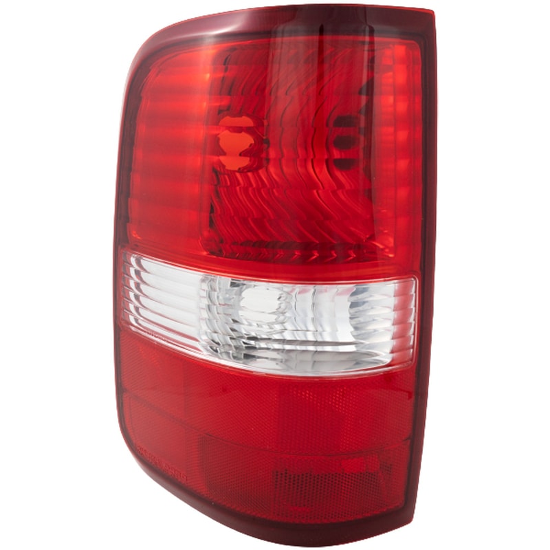 Tail Light for Ford F-150 (2004-2006), Lens and Housing, Red/Clear, Styleside, New Body Style, Left (Driver), Excludes Harley-Davidson Model, Replacement