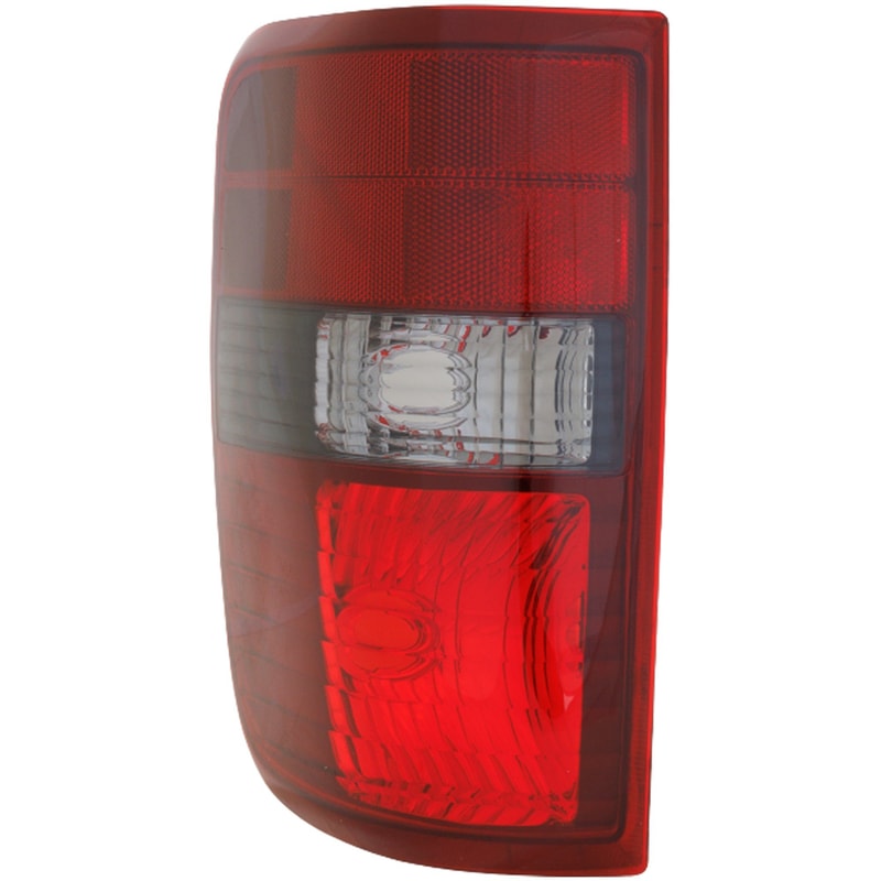 Tail Light for Ford F-150 2006-2008 Right (Passenger), Red and Smoked Lens, Harley Davidson Model, Lens and Housing from 8-9-2005, Replacement