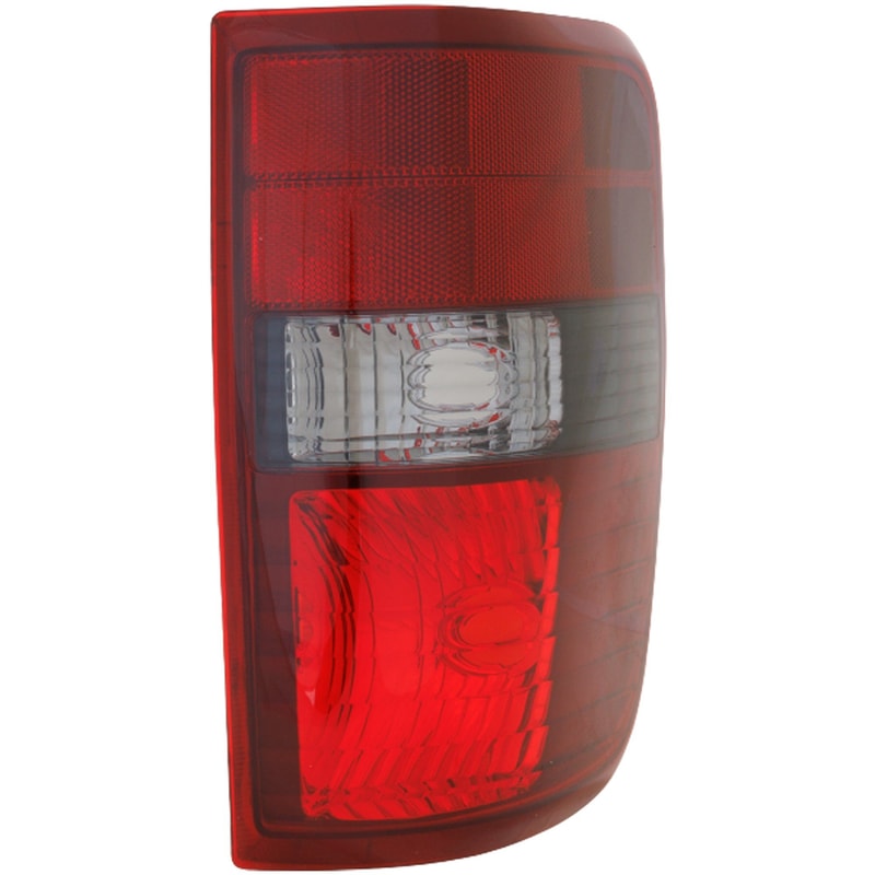 Tail Light for Ford F-150 2006-2008, Left (Driver) Lens and Housing, Red and Smoked Lens, Harley Davidson Model, From 8-9-2005, Replacement