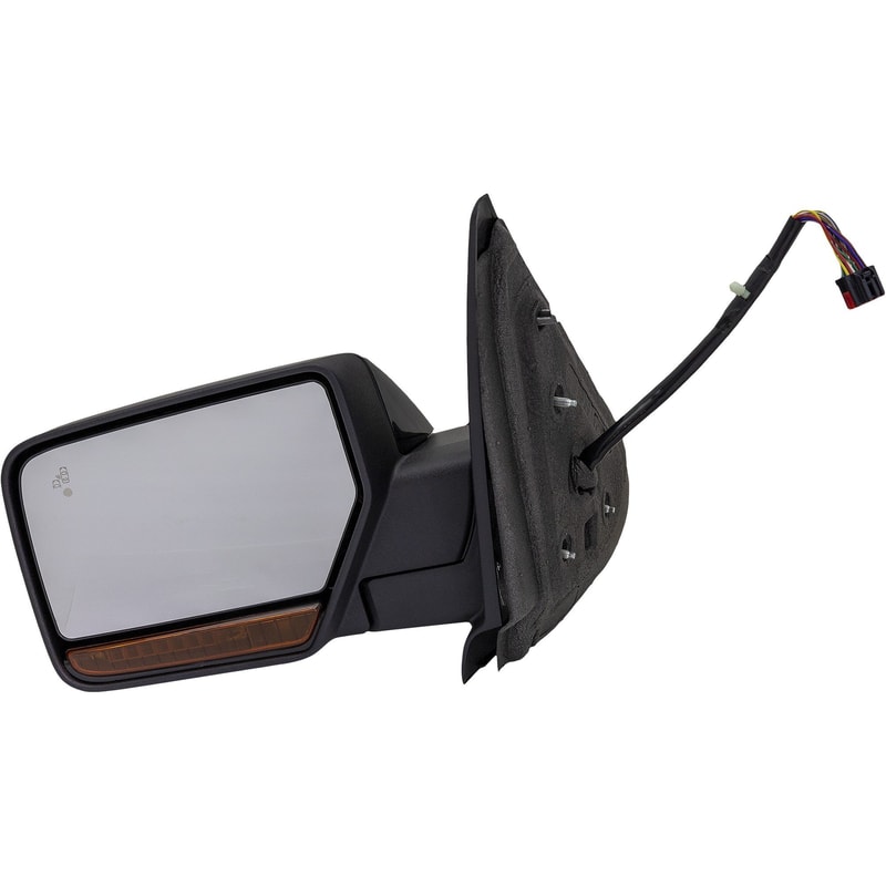 Power Folding Heated Mirror for Ford Expedition 2015-2017, Left (Driver), Non-Towing, Paintable, with Blind Spot Detection in Glass, In-housing Signal Light, Memory, without Auto Dimming, Replacement