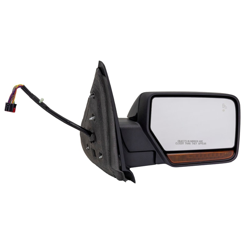 Power Folding Mirror for Ford Expedition 2015-2017, Right (Passenger), Non-Towing, Heated, Paintable, with Blind Spot Detection in Glass, In-housing Signal Light, Memory, without Auto Dimming, Replacement