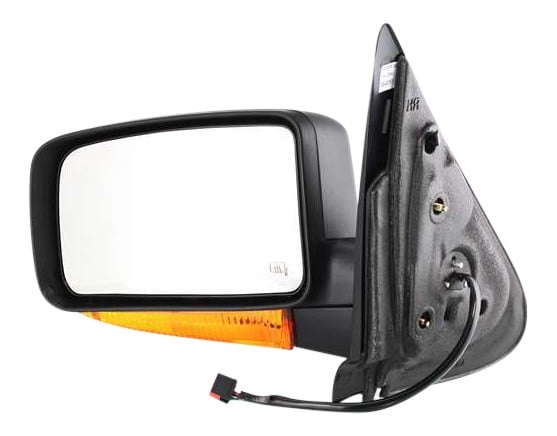 Power Mirror for 2003-2004 Ford Expedition, Left (Driver) Side, Non-Towing, Manual Folding, Heated, Textured, with In-housing Signal Light, without Auto Dimming and Memory, Blind Spot Detection, Replacement