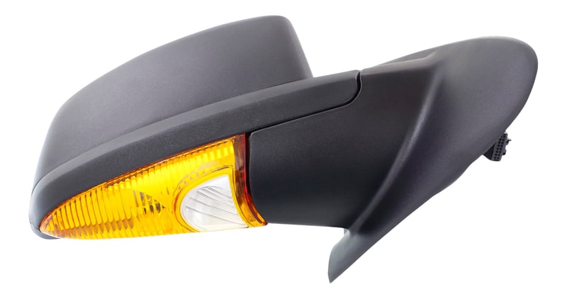 Power Mirror for Ford Expedition 2003-2004, Right (Passenger) Side, Non-Towing, Manual Folding, Heated, Textured, with In-housing Signal Light, without Auto Dimming, Blind Spot Detection, Memory, Replacement