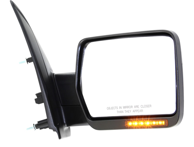 Right (Passenger) Mirror for Ford F-150 2009-2010, Non-Towing, Power Operated, Manual Folding, Heated, Textured, without Auto-Dimming, Blind Spot Detection, In-Housing Signal Light, Memory, Excludes SVT Raptor Model, Replacement