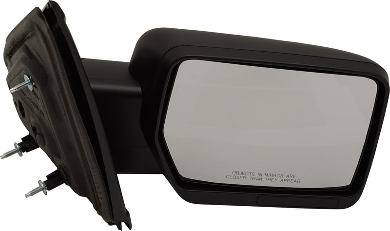 Manual Adjust Mirror for 2009-2010 Ford F-150 Right (Passenger), Non-Towing, Manual Folding, Non-Heated, Textured, w/o Auto Dimming, Blind Spot Detection, Memory, and Signal Light, Replacement