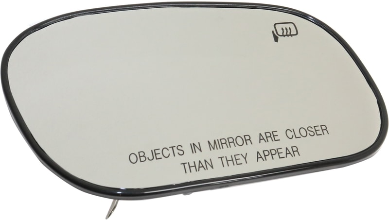 Heated Right (Passenger) Mirror Glass with Backing Plate for 2002-2011 Crown Victoria/Grand Marquis, 2003-2004 Marauder, Replacement