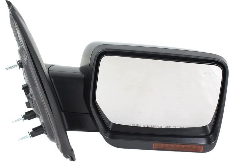 Power Mirror for Ford F-150 2009-2010, Right (Passenger), Non-Towing, Manual Folding, Heated, Paintable, with In-Housing Signal Light and Memory, without Auto Dimming and Blind Spot Detection, Replacement
