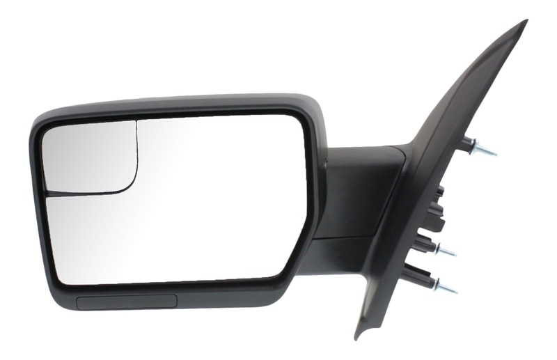 Power Mirror for Ford F-150 2011-2014, Left (Driver), Non-Towing, Manual Folding, Non-Heated, Paintable, with Blind Spot Glass, without Memory, Puddle and Signal Light, Replacement