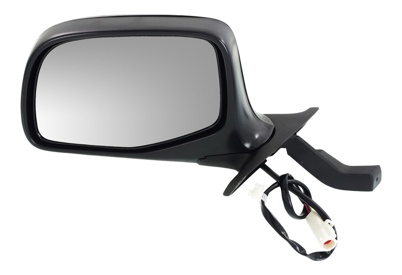 Power Mirror for Ford F-Series 1992-1997 Left (Driver), Non-Towing, Manual Folding, Non-Heated, Chrome, Paddle Style, without Lightning Model and Performance Package, Replacement
