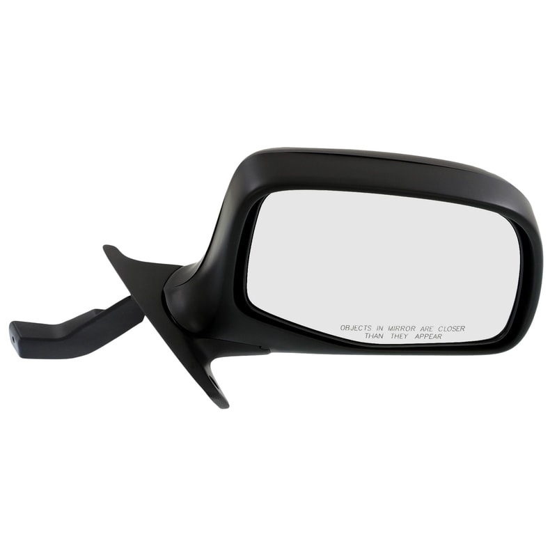 Right (Passenger) Side Mirror for Ford F-Series 1992-1997, Manual Adjust, Manual Folding, Non-Towing, Non-Heated, Chrome, Paddle Style, Replacement