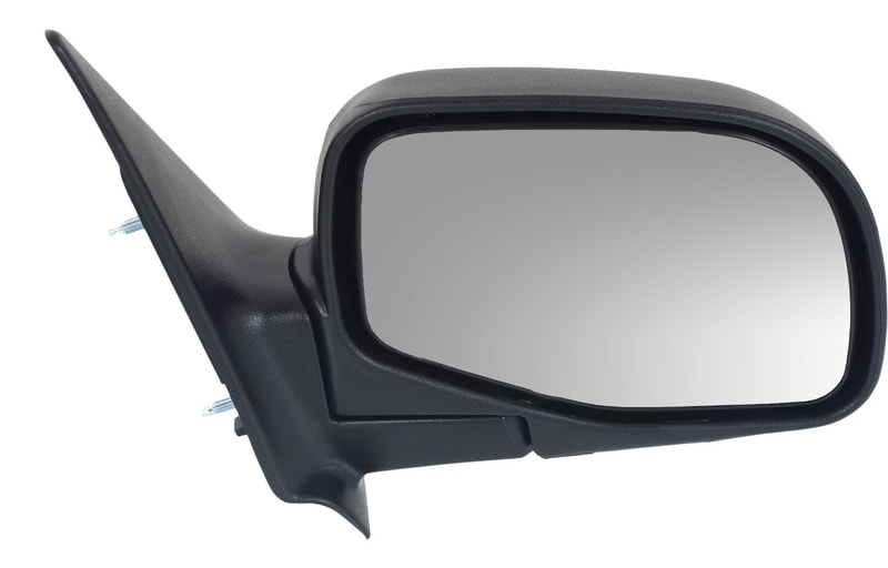 Manual Adjust Right (Passenger) Mirror for Ford Ranger 1998-2005 & Mazda Pickup 1996-2005, Manual Folding, Non-Heated, Paintable, Replacement
