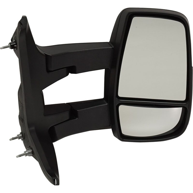Towing Mirror for Ford Transit Van 2015-2019, Right (Passenger), Manual Folding, Non-Heated, Textured, with Long Arm, Low Roof, Replacement