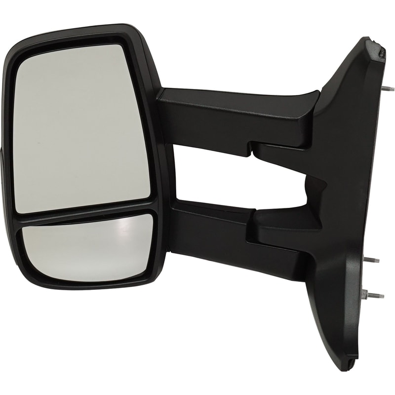 Towing Mirror for Ford Transit Van 2015-2019, Left (Driver) Side, Manual Adjust & Folding, Heated, Textured, with Long Arm, Compatible with Medium/High Roof, Replacement